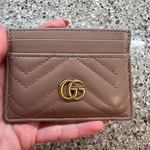 Gucci Marmont Dusty Pink Leather Card Case